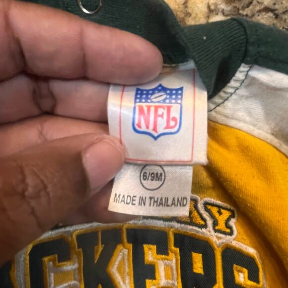 Green Bay Packers Size 6-9 Months Baby Toddler Shirt, Long Sleeve Team NFL - Picture 6 of 11